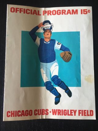 1973 Chicago Cubs Vs Pittsburgh Pirates Baseball Program/scorecard 121418