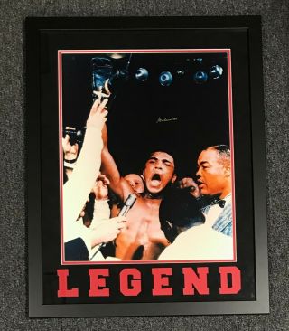 Muhammad Ali Signed 16x20 Photo Autographed Auto Framed 22x28 Jsa Loa Boxing Hof