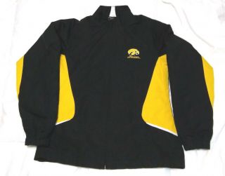 Gear For Sports Iowa Hawkeyes Windbreaker Full Zip Black Jacket Size Medium