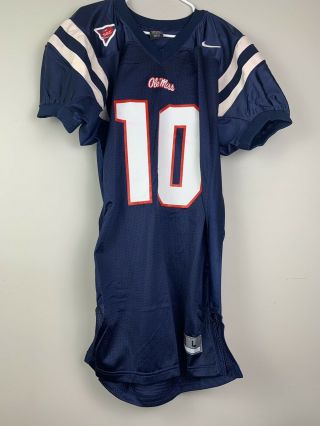 University Of Mississippi Team Issued Football Jersey 10 - Eli Manning