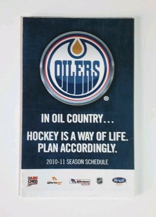 Edmonton Oilers 7 Assorted Pocket Schedules 2011 - 2019 Seasons NM - M 2