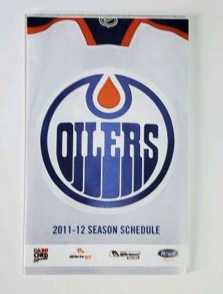 Edmonton Oilers 7 Assorted Pocket Schedules 2011 - 2019 Seasons NM - M 3