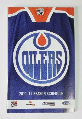 Edmonton Oilers 7 Assorted Pocket Schedules 2011 - 2019 Seasons NM - M 4