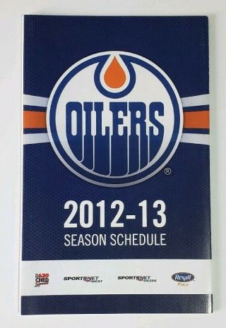 Edmonton Oilers 7 Assorted Pocket Schedules 2011 - 2019 Seasons NM - M 5
