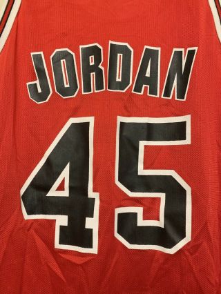 Vintage Champion Michael Jordan 45 NBA Jersey Chicago Bulls Men’s Size 48 Red 7