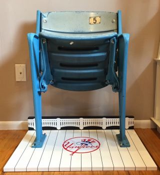 Old Yankee Stadium Commemorative Seat On Custom Base 1 Of A Kind Steiner Cert.