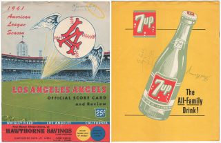 Ty Cobb Autographed 1961 Los Angeles Angels Opening Day Program,  April 27th 1961