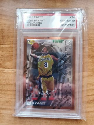 Kobe Bryant topps finest gem mt 10.  Bowmans best rc and game worn jersey card. 2