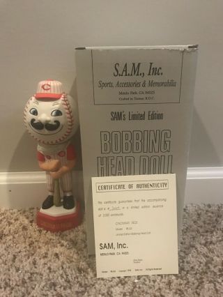 Mr Redlegs Cincinnati Reds Sam Bobblehead With Box And Packaging