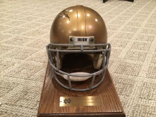 Notre Dame Game Helmet Signed By Lou Holtz