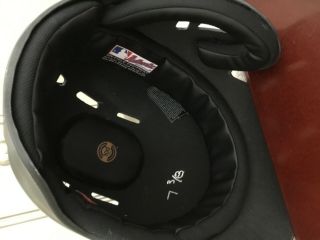 Christian Yelich game game worn and autographed Marlins batting helmet. 4