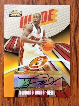 Dwayne Wade 2004 Topps Finest Rookie Card Rc Auto /999