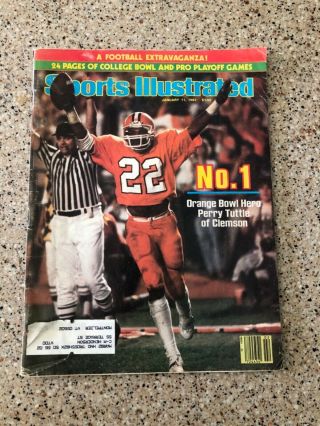 January 11,  1982 Sports Illustrated Clemson Tigers No.  1 Perry Tuttle