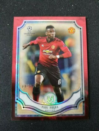 2018 - 19 Champions League Museum Paul Pogba Ruby Base Card 6/25 Manchester United