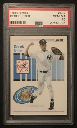 1993 Score 489 Derek Jeter York Yankees Rc Rookie Psa 10 Gem