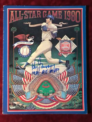Ken Griffey Sr.  Reds Autographed 1980 All Star Game Program W 1980 As Mvp