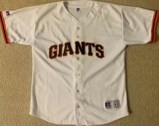 San Francisco Giants Made In Usa Mlb 100 Poly Jersey Sz Xl Russell Athletic
