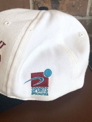 Vintage Detroit Pistons NBA Sports Specialties 90s Snapback Hat Cap White Teal 4