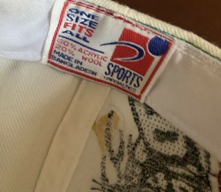 Vintage Detroit Pistons NBA Sports Specialties 90s Snapback Hat Cap White Teal 6