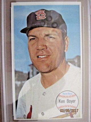 1964 Topps Giants Baseball Card 57 St Louis Cardinals Ken Boyer Psa 9 (oc)