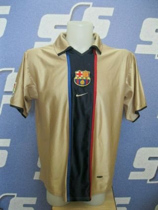 Fc Barcelona 2001/2002/2003 Away Sz L Nike Football Shirt Soccer Jersey Barca