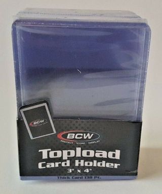 4 Packs Of 10 (40 Total) Bcw 138 Pt Thick Toploaders