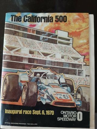 Ontario Motor Speedway California 500 Inaugural Race 1970 Program Score Card