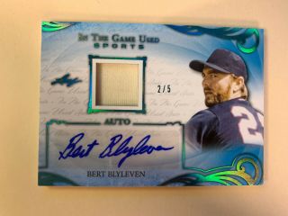 Bert Blyleven 2019 Leaf In The Game Itg Rpa Jersey Auto Autograph Patch 2/5