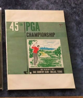 1962 44TH PGA NATIONAL CHAMPIONSHIP ARONIMINK,  1963 45TH PGA GOLF PROGRAM DALLAS 3