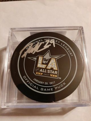 Patrick Laine Autograph Official Game Puck 2017 La All - Star Game Fanatics