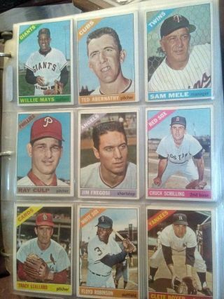 1966 Topps Baseball Set Complete Mantle Marris G.  Perry Rc Clemente Arron Avg 6.  5