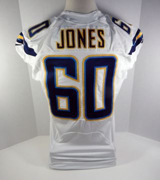 2014 San Diego Chargers Jones 60 Game White Jersey Aa0016979