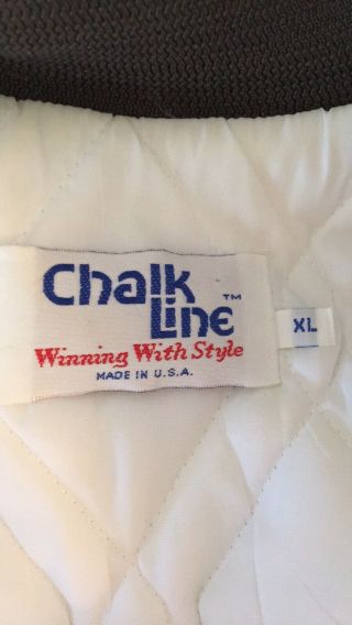 Vintage Cleveland Browns WHITE Satin Jacket XL 1980 ' s Chalk Line OBJ Baker 3