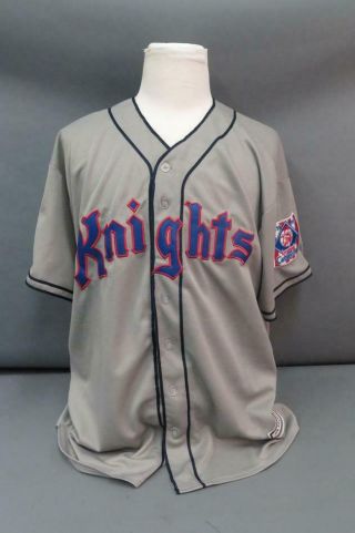Majestic York Knights Roy Hobbs 9 Baseball Road Grey Jersey Size Xl