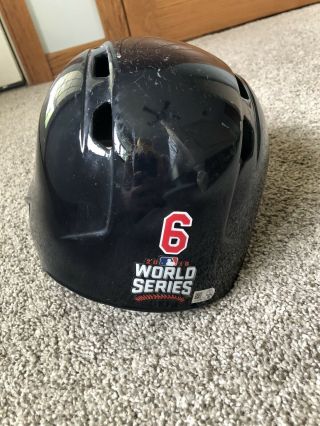 Brandon Guyer Game Helmet,  Cleveland Indians,  WS G7,  Chicago Cubs,  MLB Auth 2