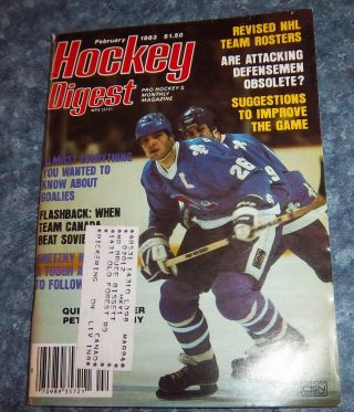 Hockey Digest February 1983 Peter Stastny Label