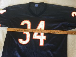 Walter Payton 34 Vintage 90s Champion Chicago Bears Blue Jersey Size 44 LARGE L 7