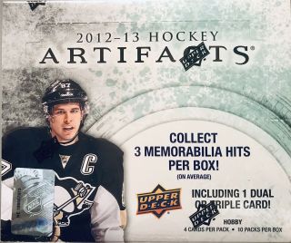 2012 / 13 Upper Deck Artifacts Hockey Box From Case 3 Hits Rc Au Jersey