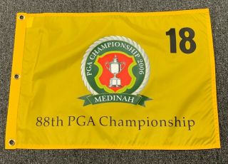 2006 Pga 88th Championship Medinah Golf Pin Flag 18th Hole Unsigned 7