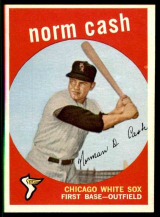 1959 Topps 509 Norm Cash White Sox Nm - Mt,  To