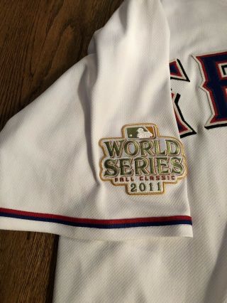 2011 Scott Feldman Texas Ranger World Series Game Jersey Unwashed 2