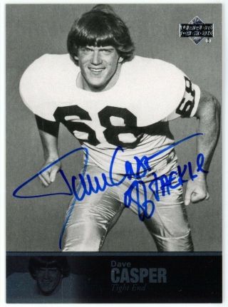 2011 Dave Casper Upper Deck College Legends Auto Autograph 44 Notre Dame Sp