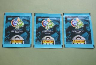 3 X Panini Sticker Packets World Cup 2006 Germany