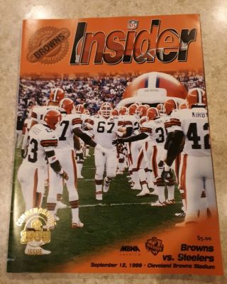 Cleveland Browns 1999 1st Game Back Program Pittsburgh Steelers Tim Couch 9/12