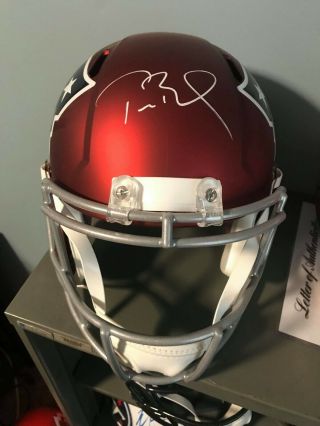 Tom Brady England Patriots Signed Autographed Full Size BLAZE Helmet TRISTAR 2