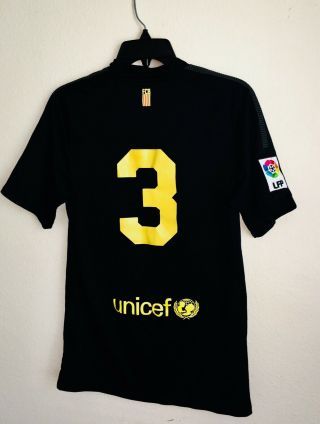 Barcelona FC Jersey Authentic Nike LFP UNICEF/Qatar Foundation (Black,  Small,  3) 2