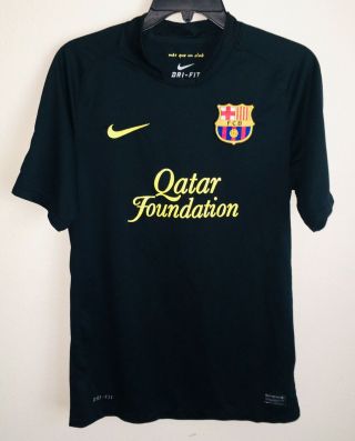 Barcelona FC Jersey Authentic Nike LFP UNICEF/Qatar Foundation (Black,  Small,  3) 8