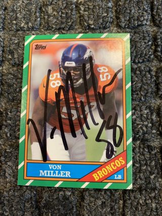 Von Miller Denver Broncos Linebacker Signed Autographed Card
