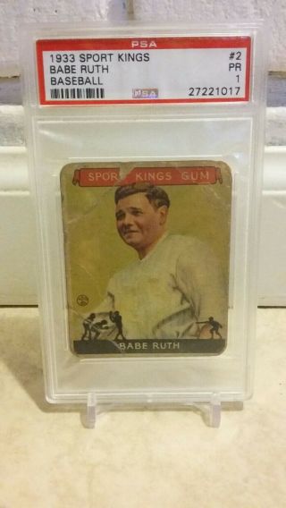 1933 Goudey Sports Kings Babe Ruth 2 Psa 1