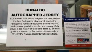 2019 Tristar Best Of All Time Cristiano Ronaldo Auto Jersey PSA/DNA Authenticate 4